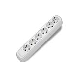 Колодка удлинителя Makel на 6 розеток с/з с выключателем